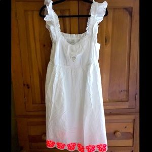 NWT J Crew White Cotton Sundress Size 10